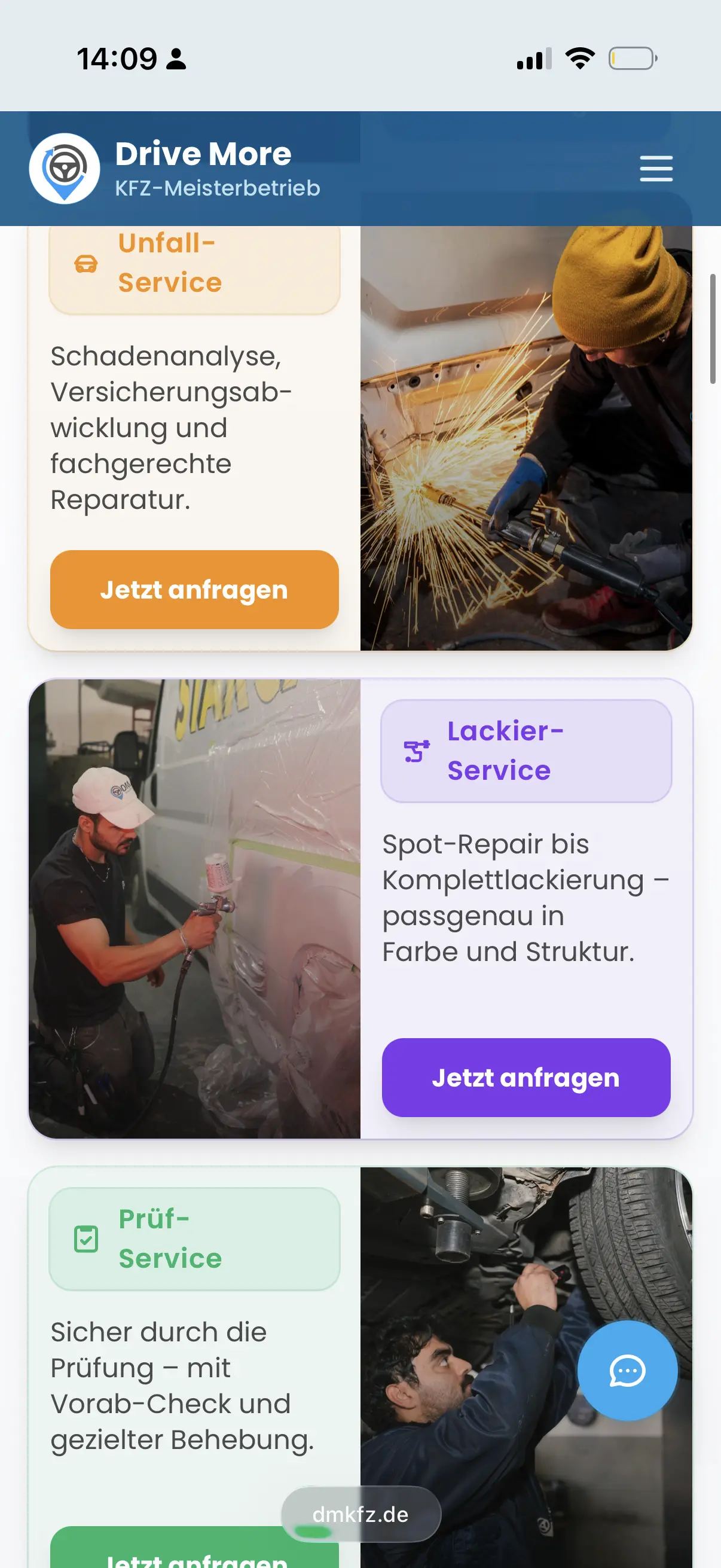 Leistungen & Services - Neue Website